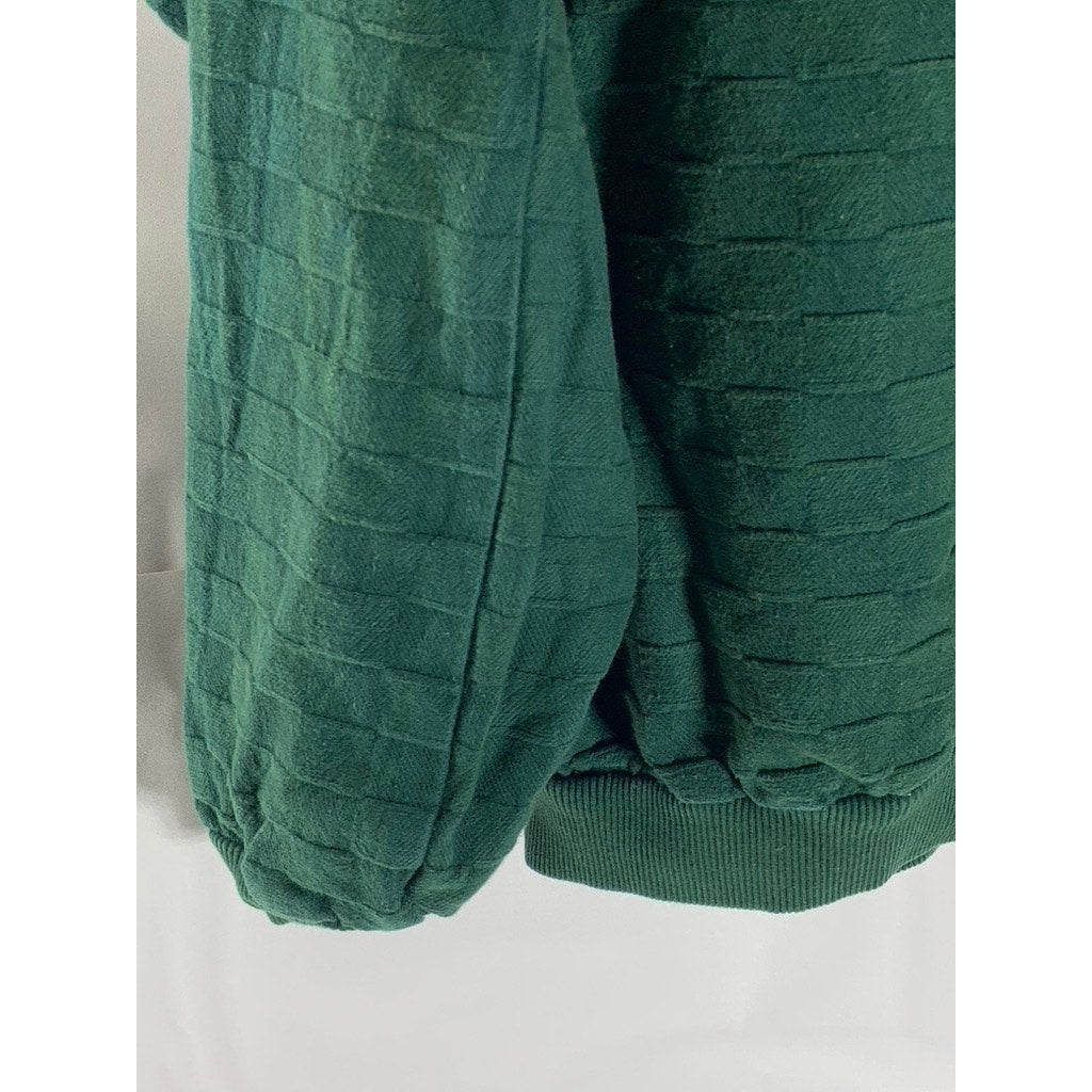 TIMESQUARE Women's Vintage Dark Green Daytona Beach Florida Polo Sweater SZ M