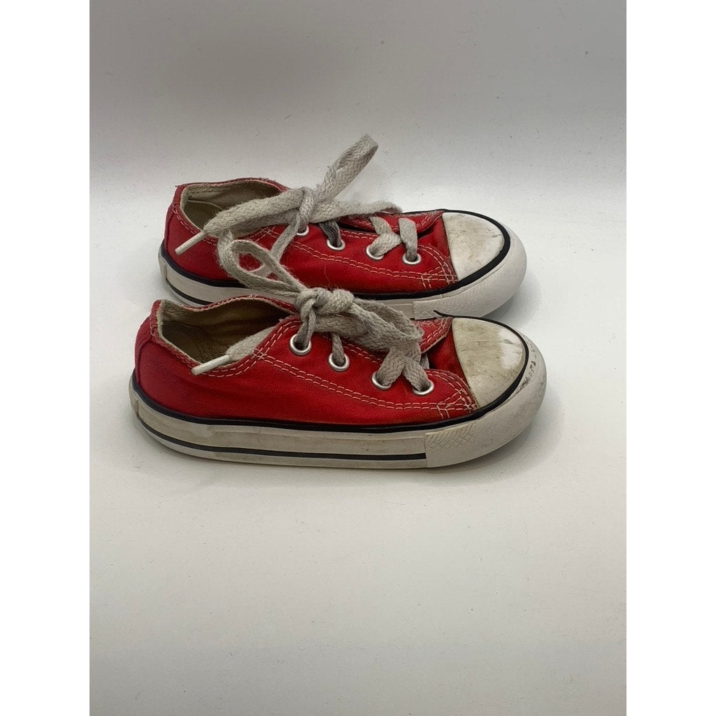CONVERSE Infant Red-White Classic Low-Top Sneakers SZ 7