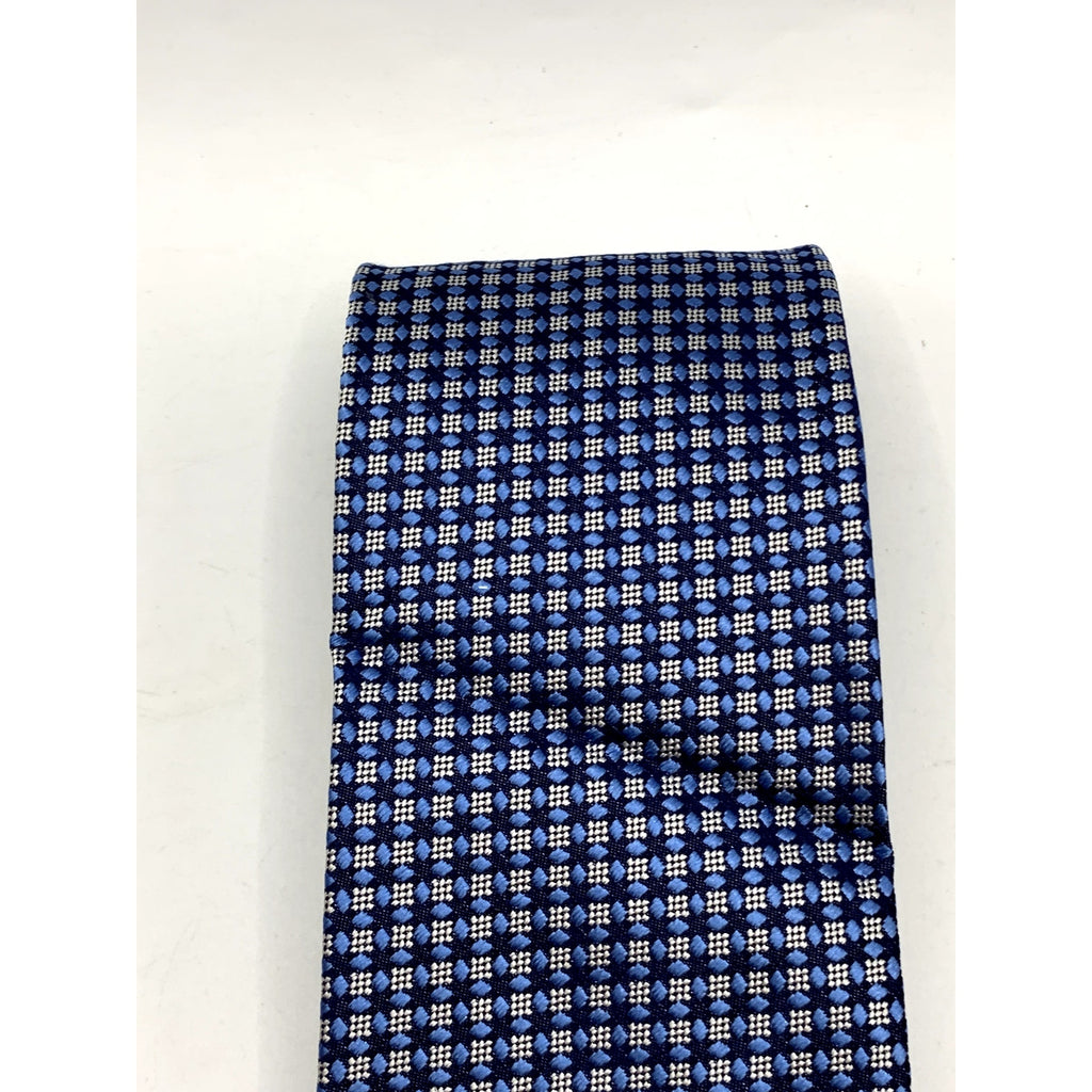JOS. A. BANK Men's Blue Embroidered Geo Print Tie