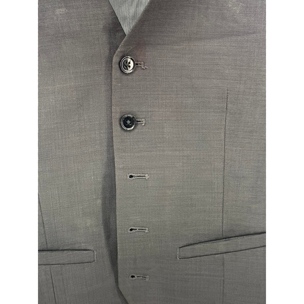 EXPRESS Men's Black 5-Button Adjustable Back V-Neck Suit Vest SZ XS