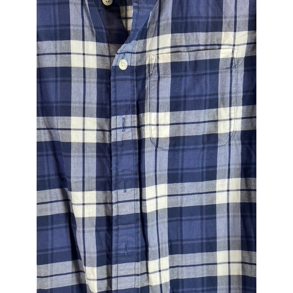 ABERCROMBIE & FITCH Men's Blue Plaid Button-Down Long Sleeve Shirt SZ XS