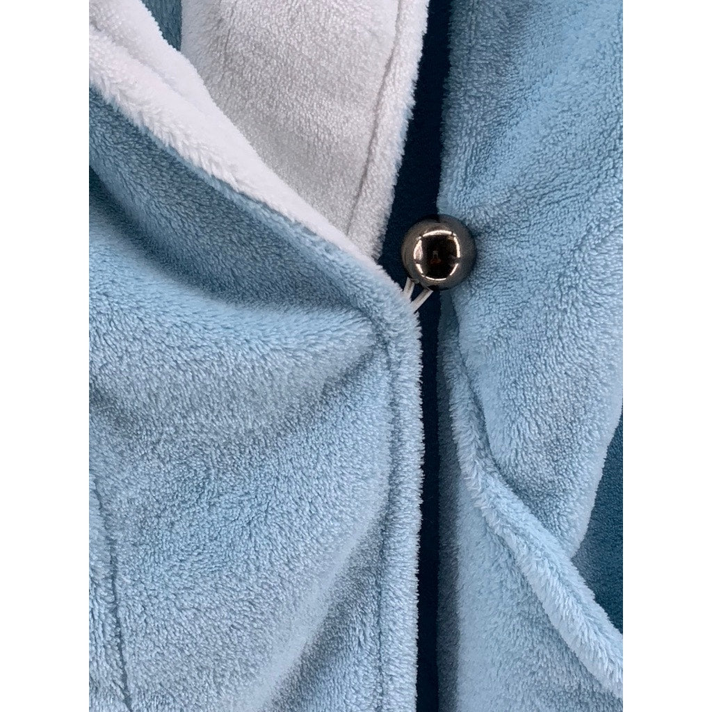 PAULA DEEN Women's Light Blue Wrap Hooded Soft Robe SZ S