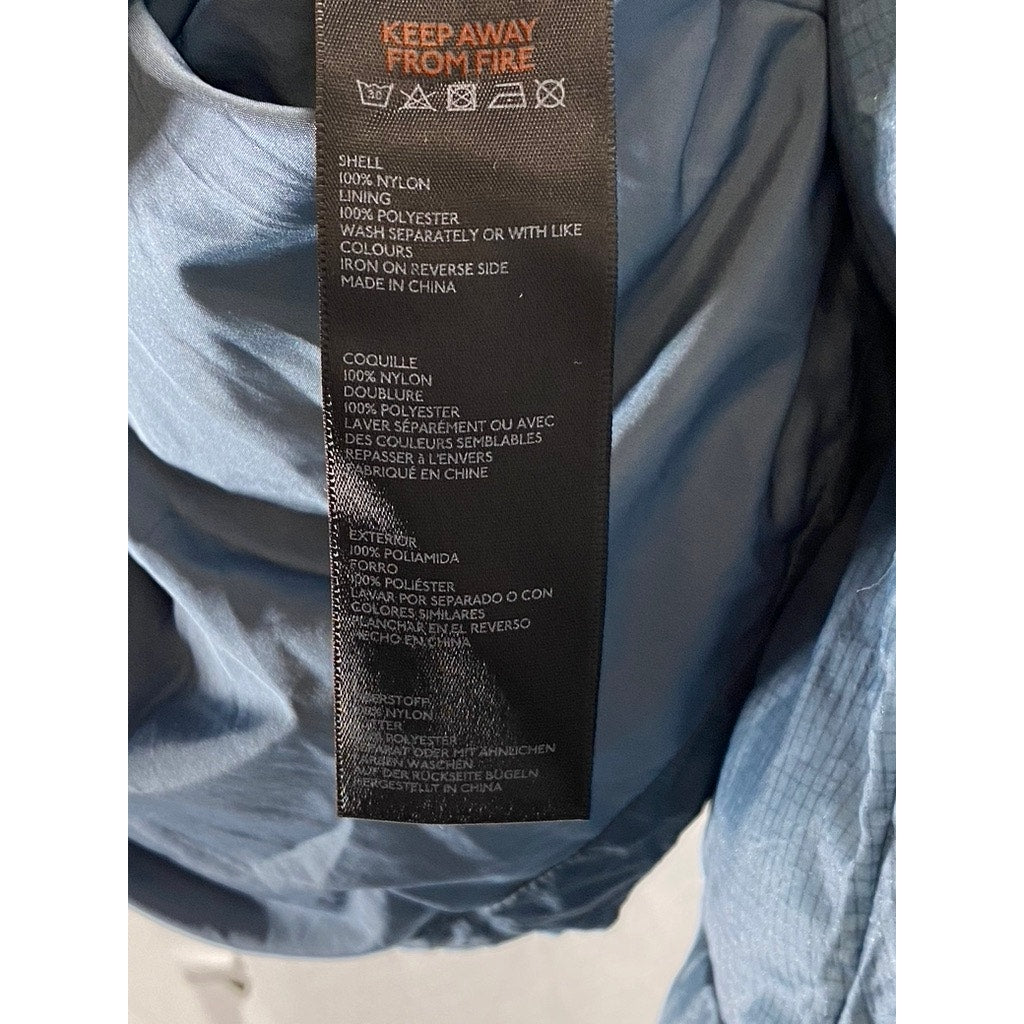 URBAN OUTFITTERS iets frans Women's Blue Recycled Riga Hooded Puffer Jacket SZ M