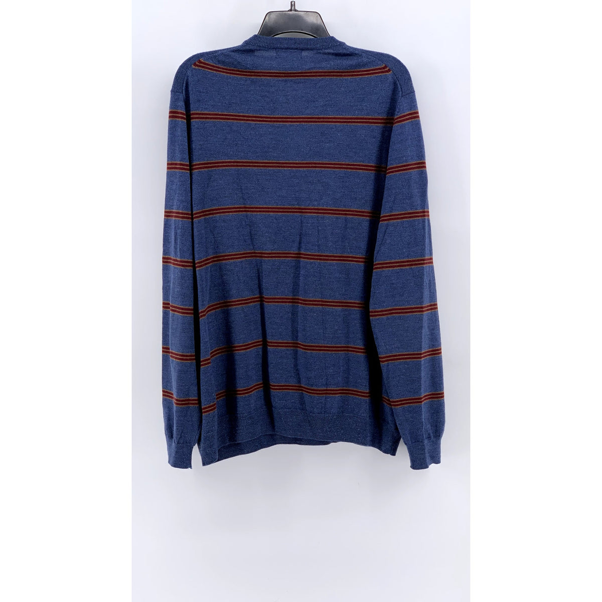 BROOKS BROTHERS 346 Men's Vintage Blue-Red Striped Merino Wool Sweater SZ XL
