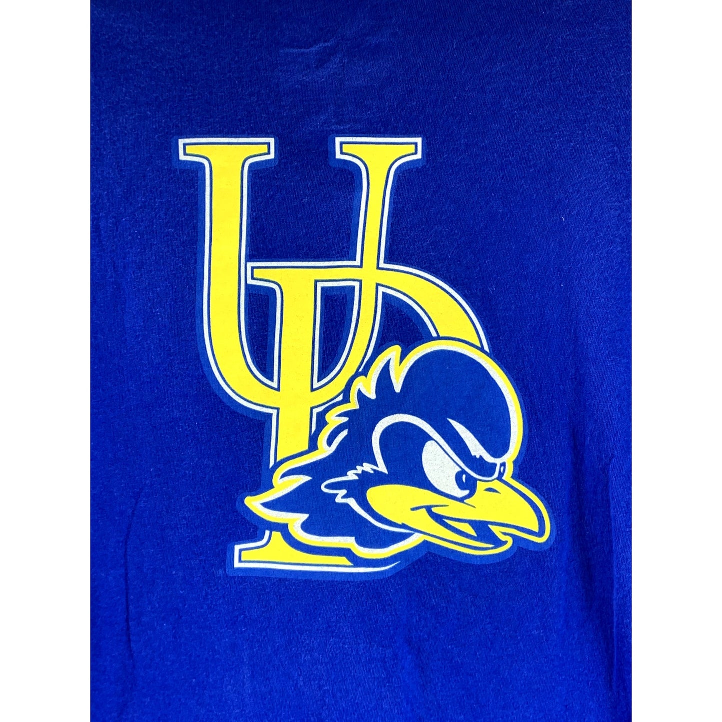 ADIDAS Men's Blue University of Delaware Graphic Crewneck T-Shirt SZ M