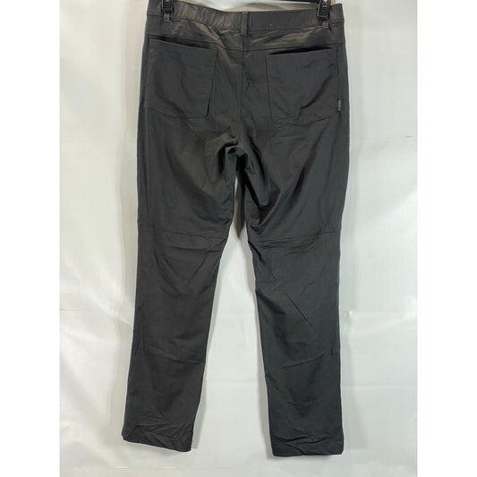 AVALANCHE Men's Black Solid Stretch Regular-Fit Pants SZ 38X30