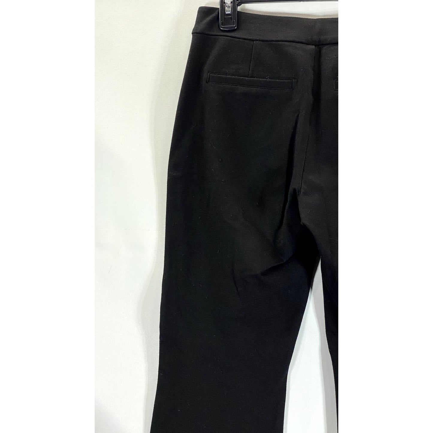 NYDJ Women's Black Solid Michelle Wide-Leg Ponte Knit Pants SZ 4