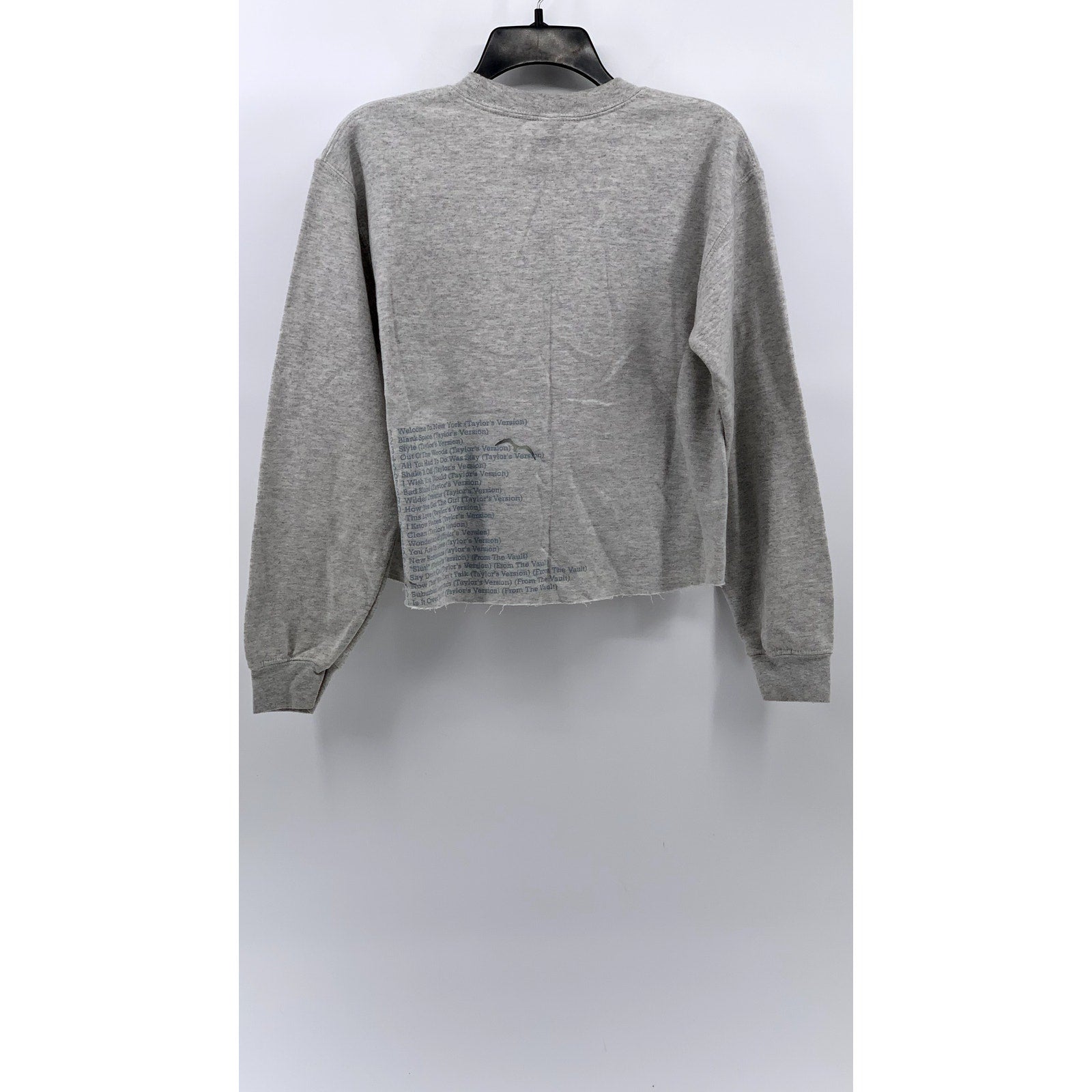 TAYLOR SWIFT Women's Gray Taylor's Version Graphic Sweatshirt SZ S