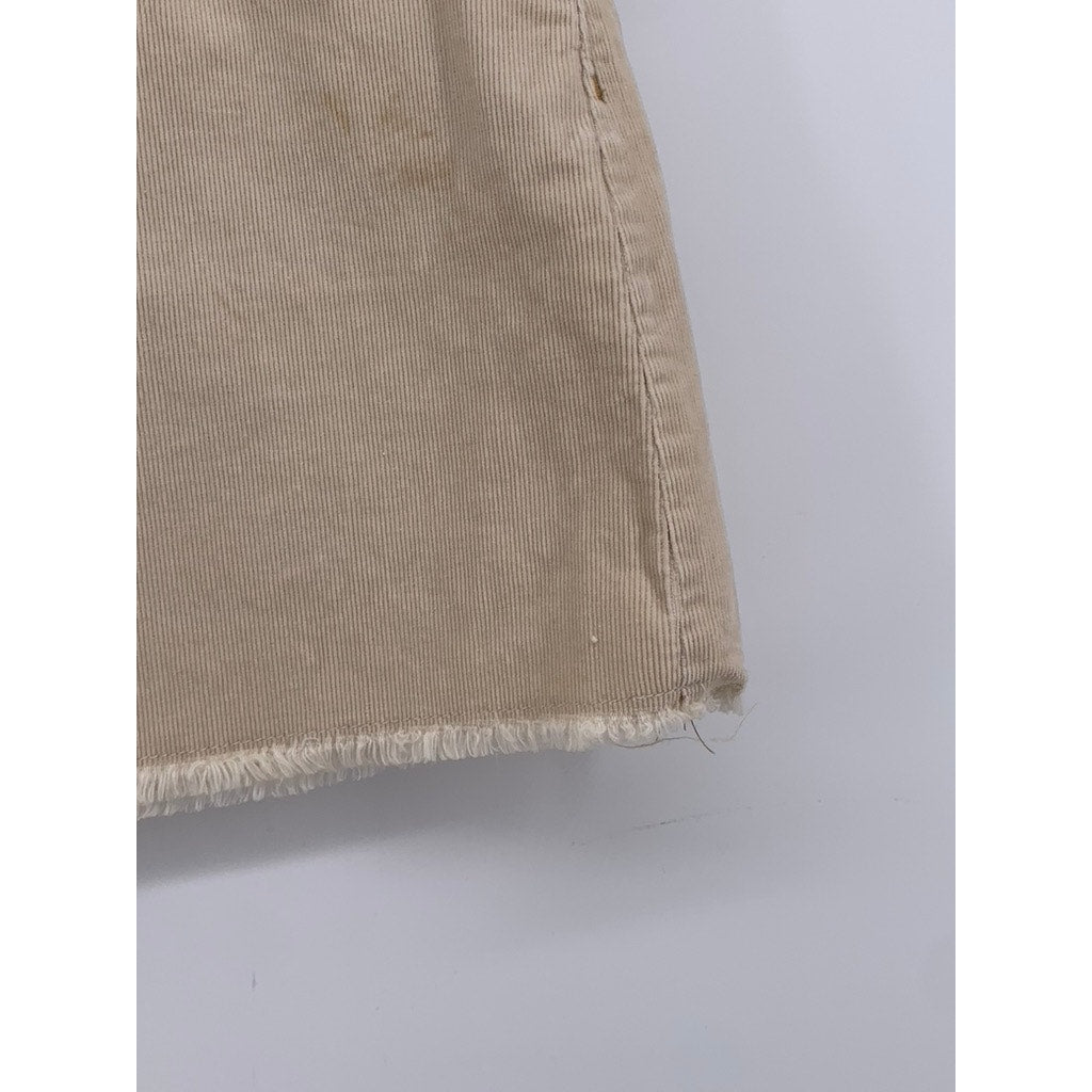 OLD NAVY Women's Beige Corduroy Stretch A-Line Mini Skirt SZ 8