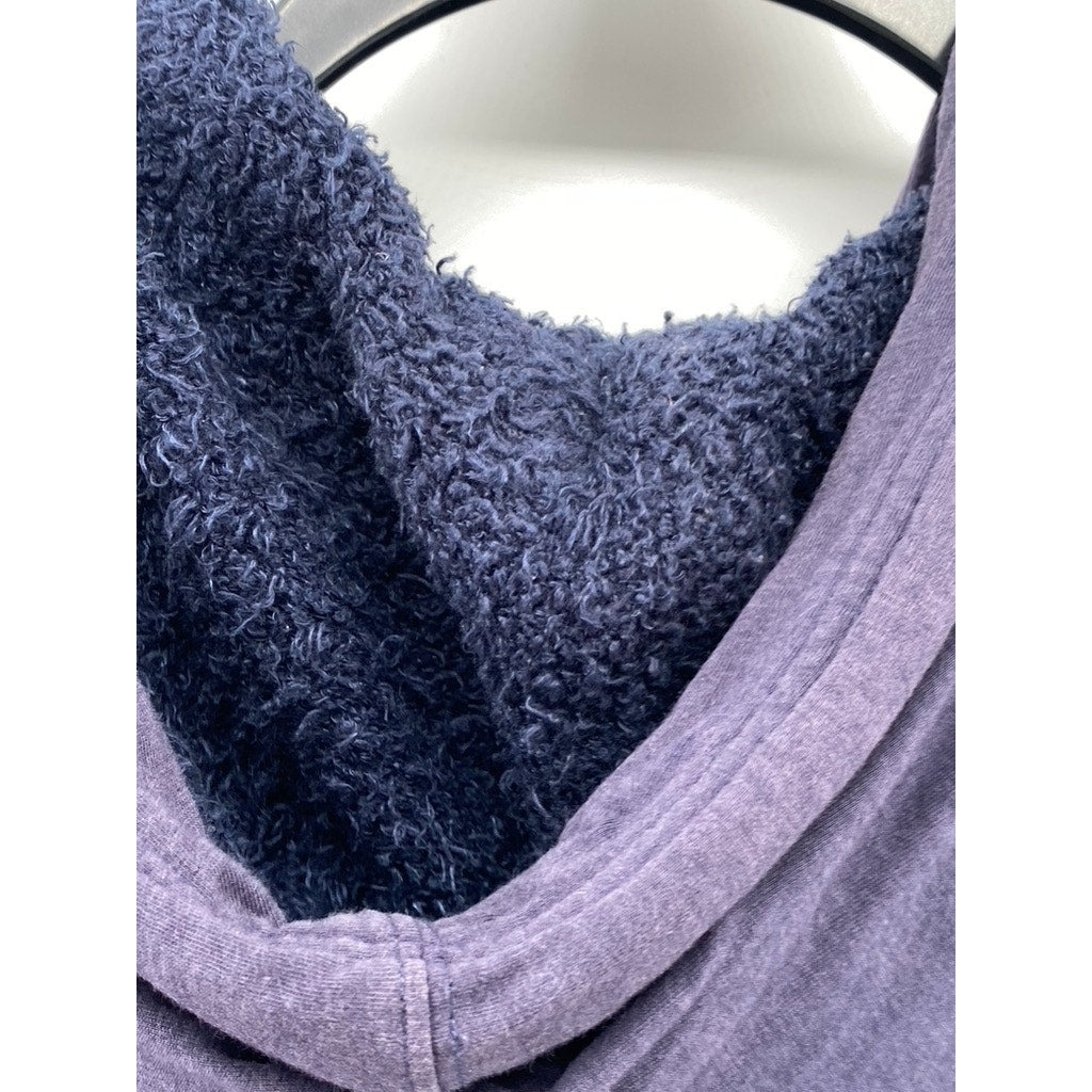 UNITED ARROWS Men's Dark Blue Heavyweight Teddy Fleece Zip-Up Jacket SZ XL