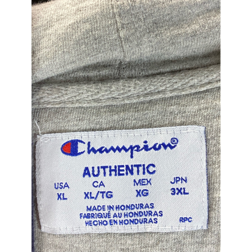 CHAMPION Men’s Navy Solid Hooded C-Logo Zip-Up Sweatshirt SZ XL