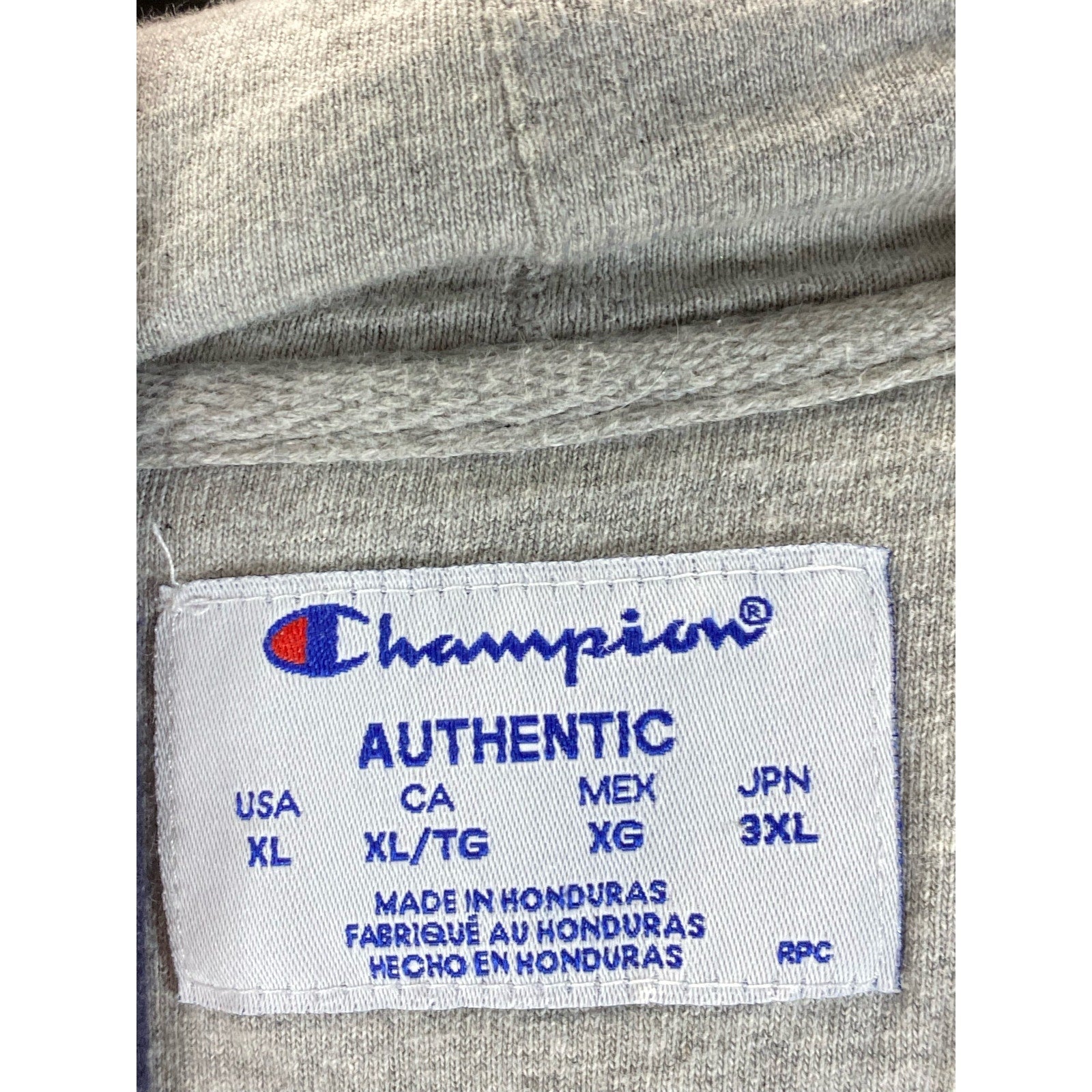 CHAMPION Men’s Navy Solid Hooded C-Logo Zip-Up Sweatshirt SZ XL