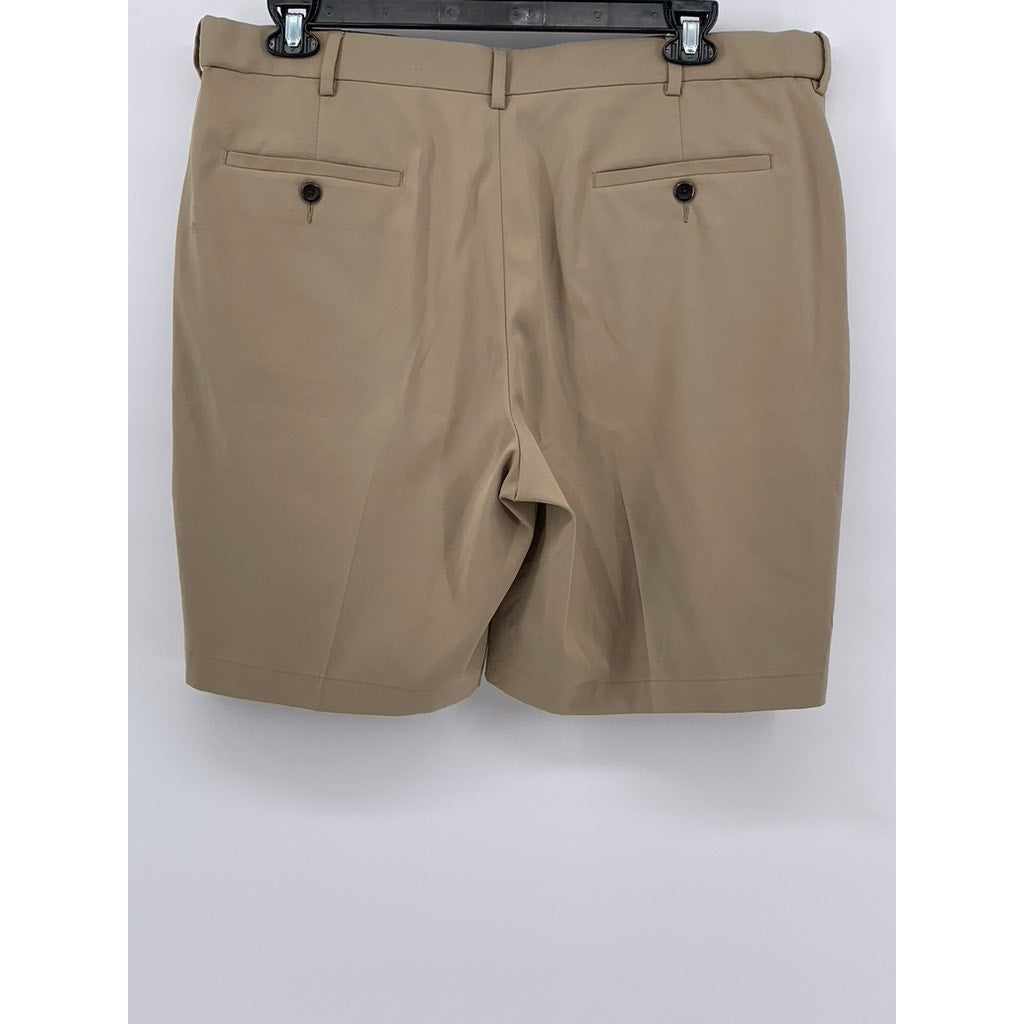 SAVANE Men's Tan Solid Regular Fit Chino Shorts SZ 38