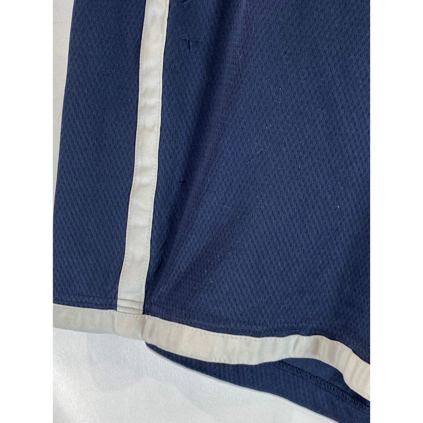 NIKE Men's Navy/White Dri-Fit Elastic Waist Pull-On Basketball Shorts SZ L