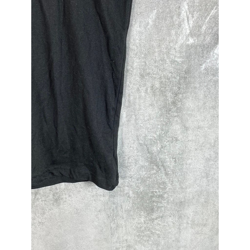 EDDIE BAUER Men's Black Solid Basic Crewneck Short Sleeve T-Shirt SZ L