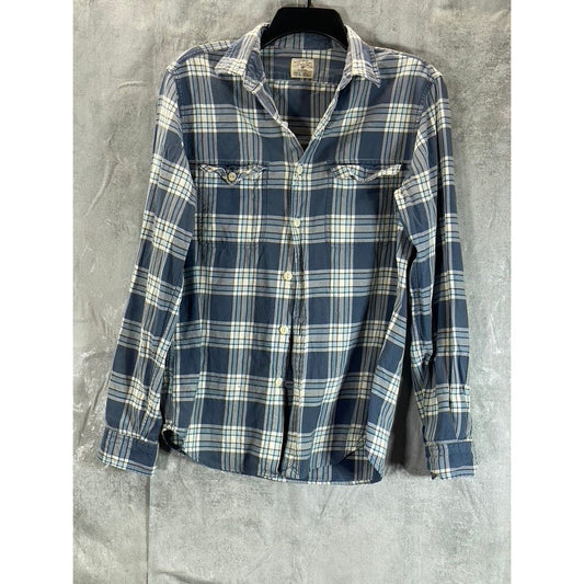 J.CREW Men's Navy Cotton Flannel Button-Up Long Sleeve Shirt SZ S