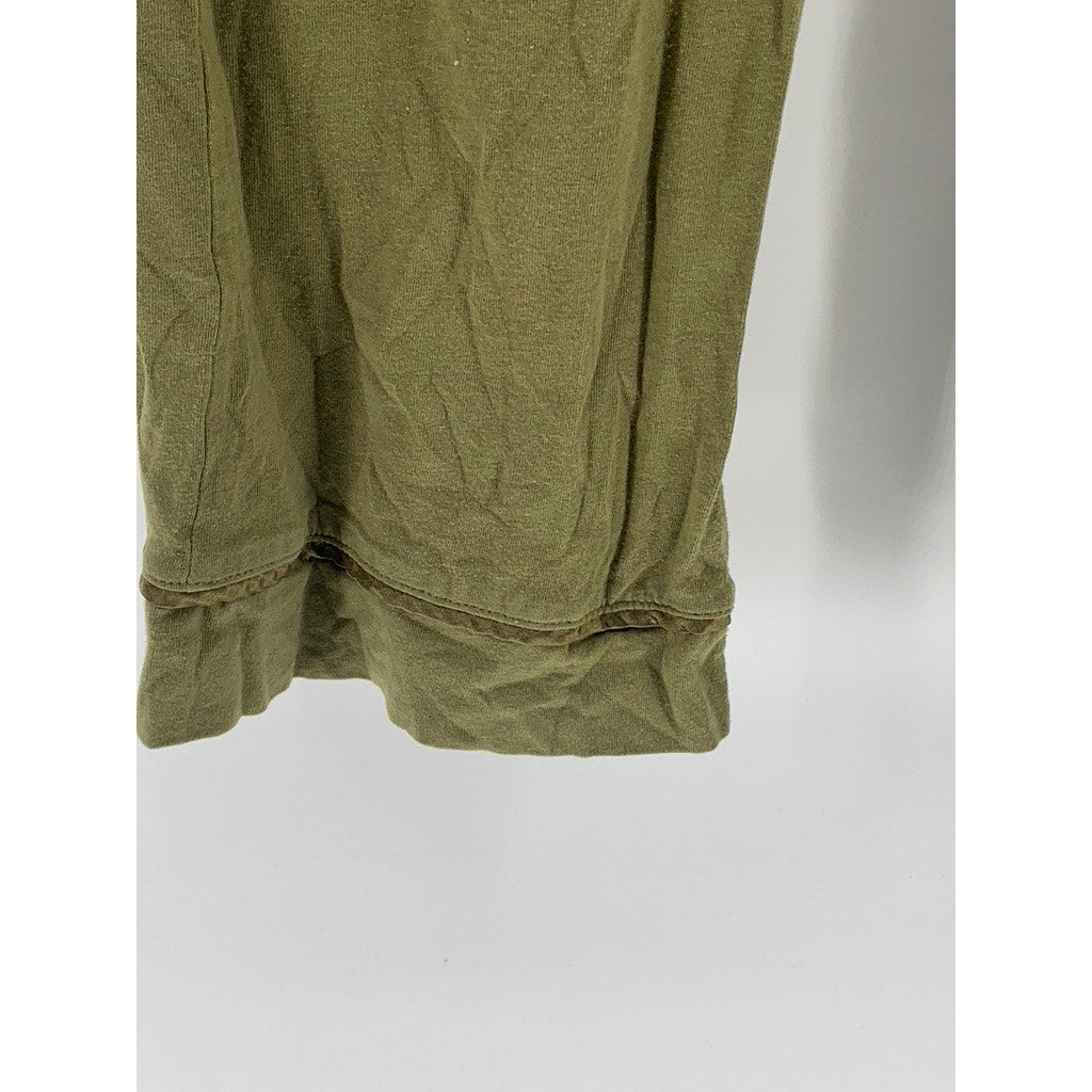 COSA BELLA Women's Olive Green Relaxed Fit Pima Cotton Pull-On Pants SZ S