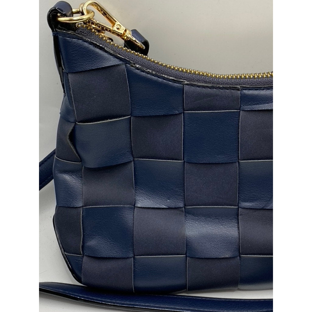 VICTORIA'S SECRET Women's Navy Blue Woven Crossbody Bag