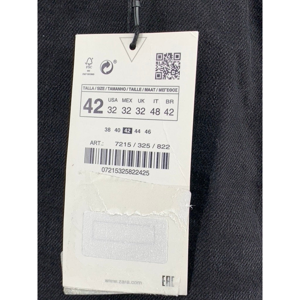 ZARA Men's Black Skinny Leg Jeans SZ 32