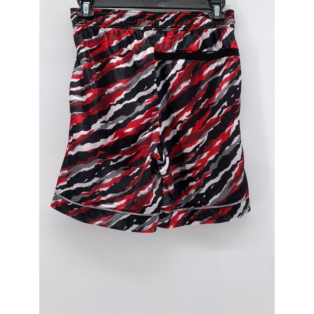 AND1 Men's Black-Red-White Printed Basketball Shorts SZ S