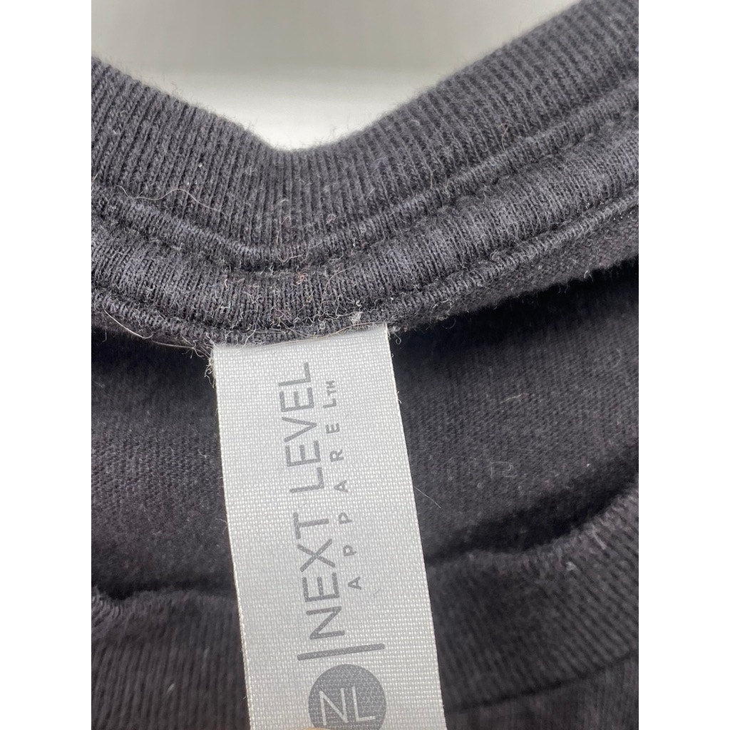 NEXT LEVEL APPAREL Men’s Black Astronaut Crewneck Short Sleeve T-Shirt SZ S
