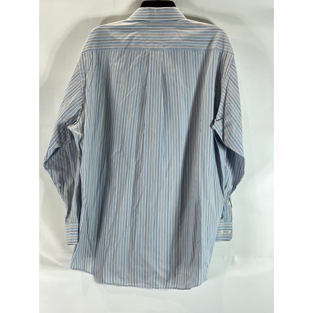 JOSEPH & FEISS INTERNATIONAL Men's Blue Striped Classic-Fit Shirt SZ 16.5 332/33