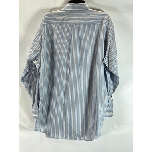 JOSEPH & FEISS INTERNATIONAL Men's Blue Striped Classic-Fit Shirt SZ 16.5 332/33