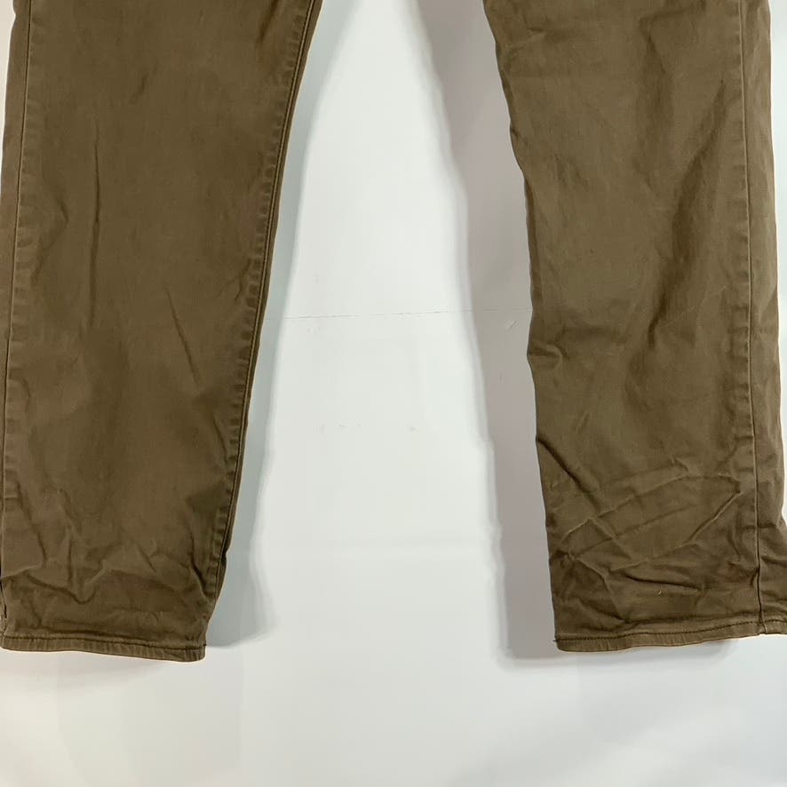 LUCKY BRAND Men's Brown 121 Slim Straight-Leg Five-Pocket Stretch Jeans SZ 34X30