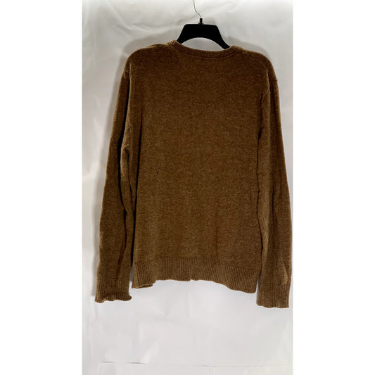 GAP Women's Brown Vicuna Crewneck 50/50 Long Sleeve Knit Sweater SZ L