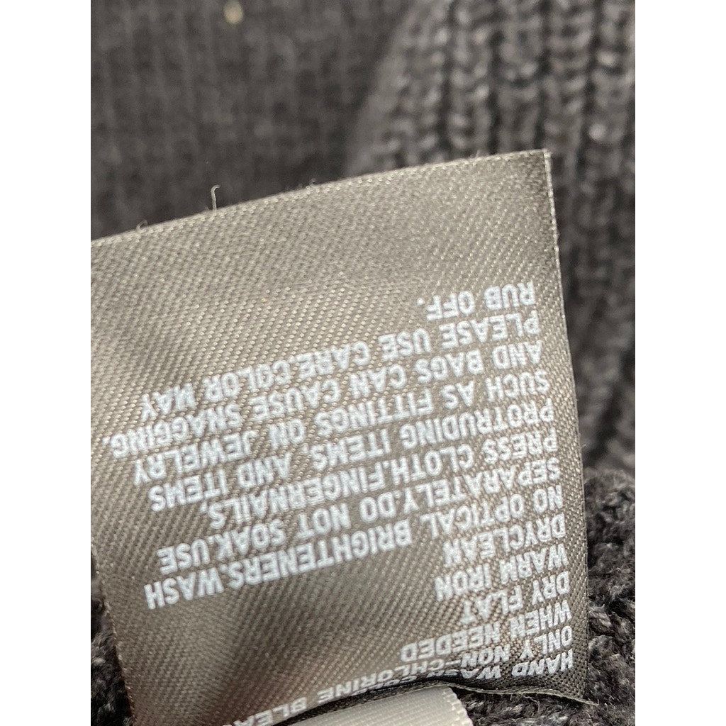 UNIQLO Unisex Adult Black Rib Knit Crewneck Sleeveless Cotton-Blend Vest SZ S