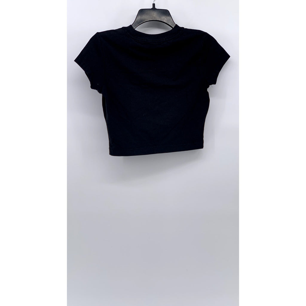 CALVIN KLEIN JEANS Women's Black Logo Institutional Baby T-Shirt SZ S