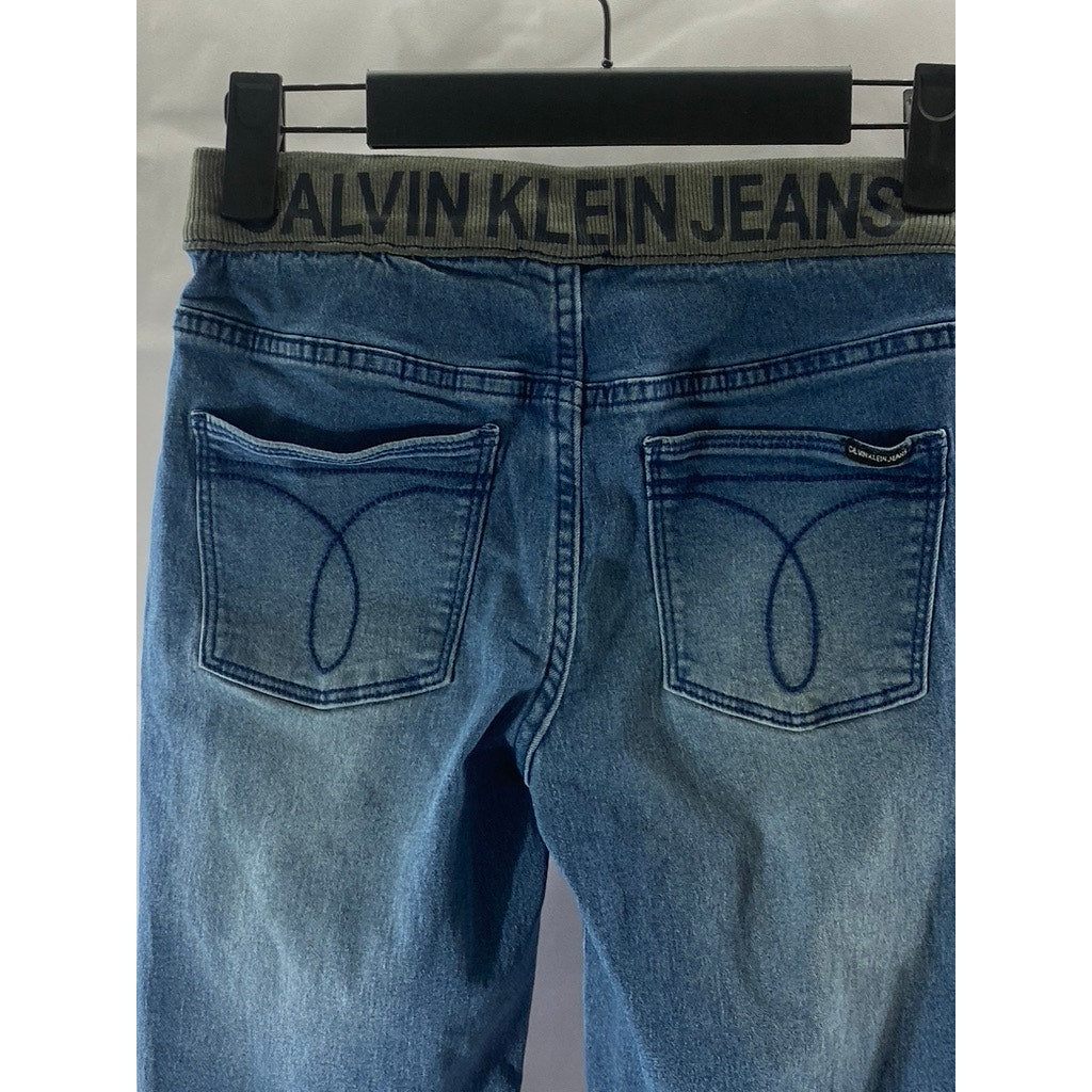 CALVIN KLEIN Girls' Medium Blue Wash Denim Pull-On Skinny Jeans SZ M(8/10)