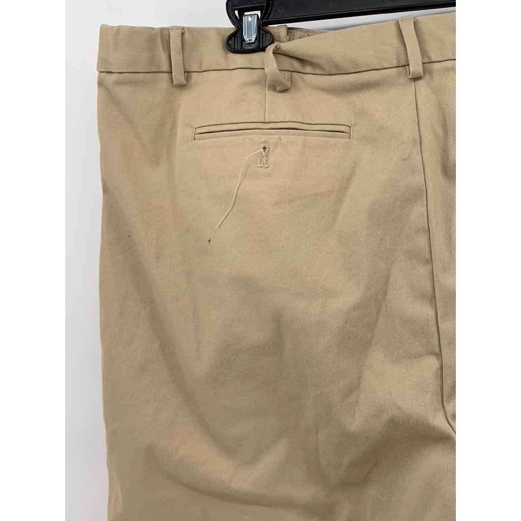 JOHN BLAIR Men's Tan Solid Short Dress Pant SZ 42S