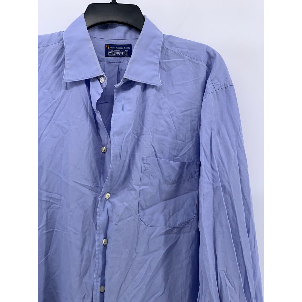 ROCHESTER Men's Big & Tall Blue Button-Up Long Sleeve Shirt SZ L