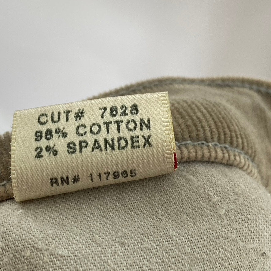 J BRAND Women's Moonstone Tan Cigarette Leg Five-Button Corduroy Pant SZ 27