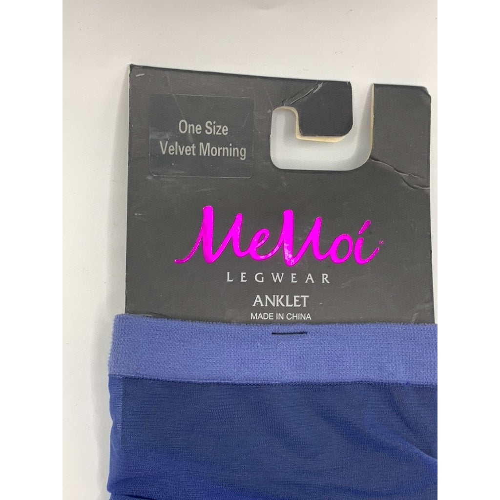 MEMOI Women's Velvet Morning Sheer Top Anklet Socks SZ OS