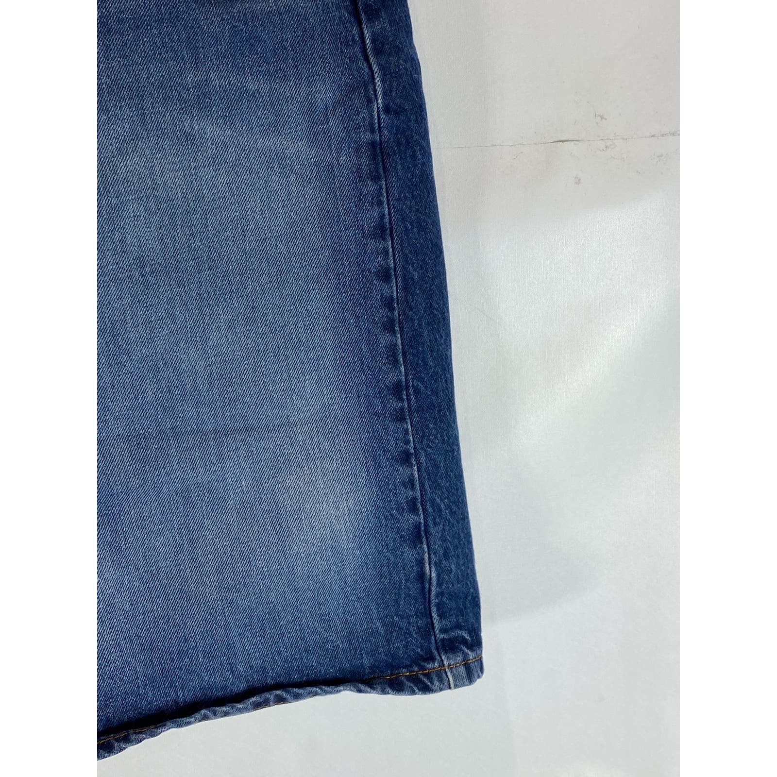 LEVI'S Men's Medium Blue 569 Loose-Fit Faded Five-Pocket Denim Jean Shorts SZ 40