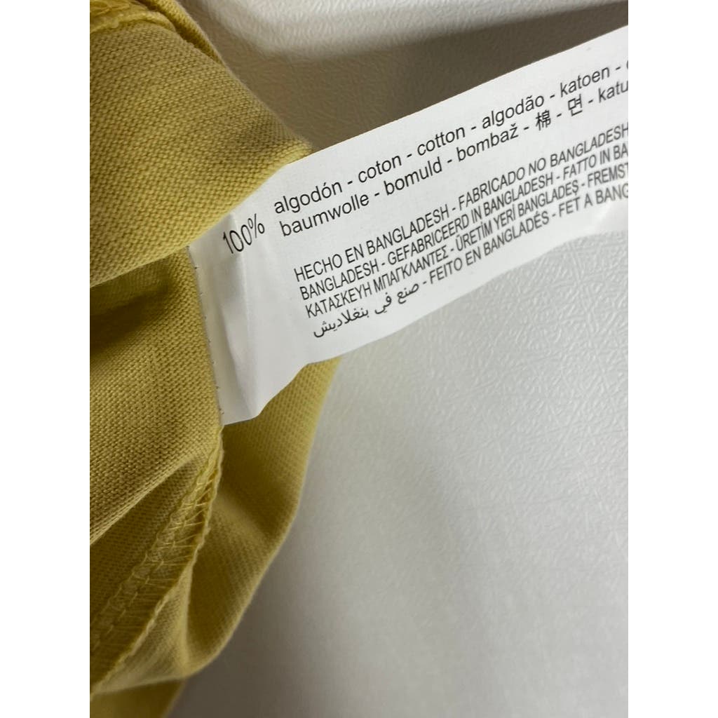 ZARA Men's Yellow Relaxed-Fit Crewneck Short Sleeve T-Shirt SZ M
