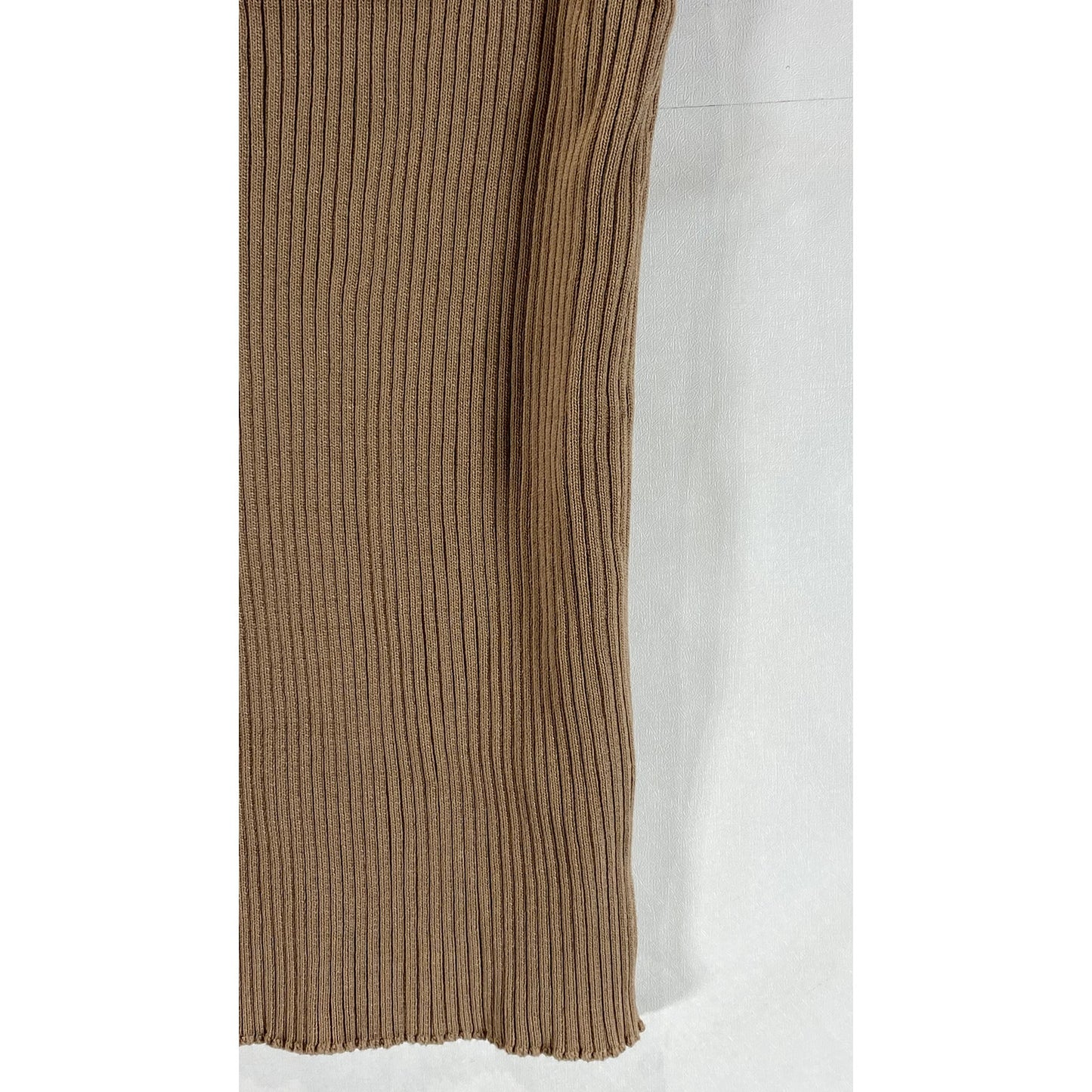 PINKYOTTO New York Women's Brown Ribbed Crewneck Stretch Sleeveless Top SZ S