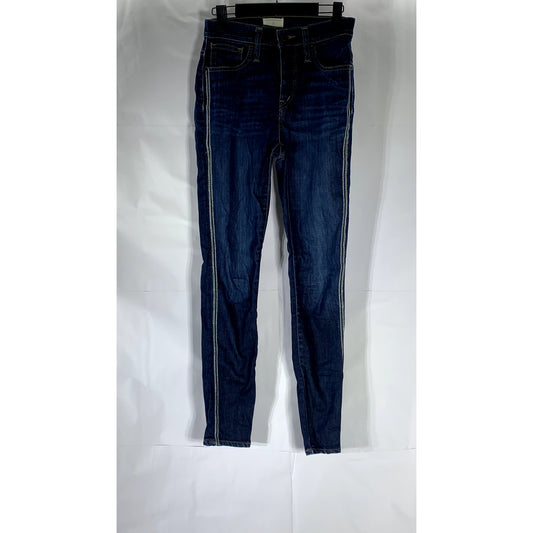 CASLON Women's Dark Blue Indigo Skinny-Leg Regular-Fit Five-Pocket Jean SZ 25/0