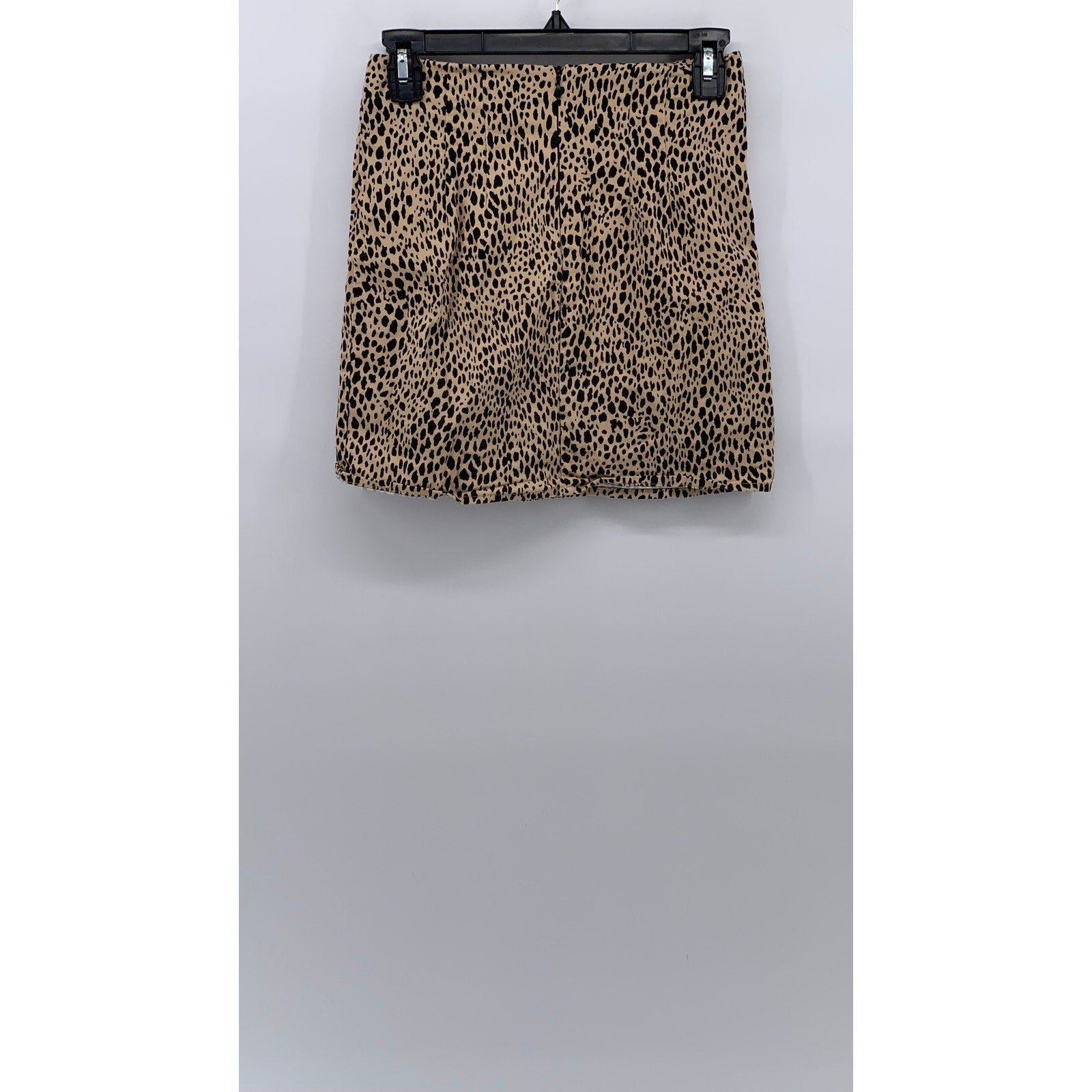 BRANDY MELVILLE Women's Brown Leopard Print Straight A-Line Mini Skirt SZ OS