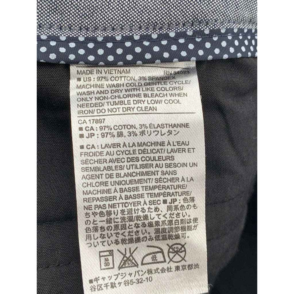 BANANA REPUBLIC Women's Black Solid Hampton Fit Cropped Chino Pant SZ 12