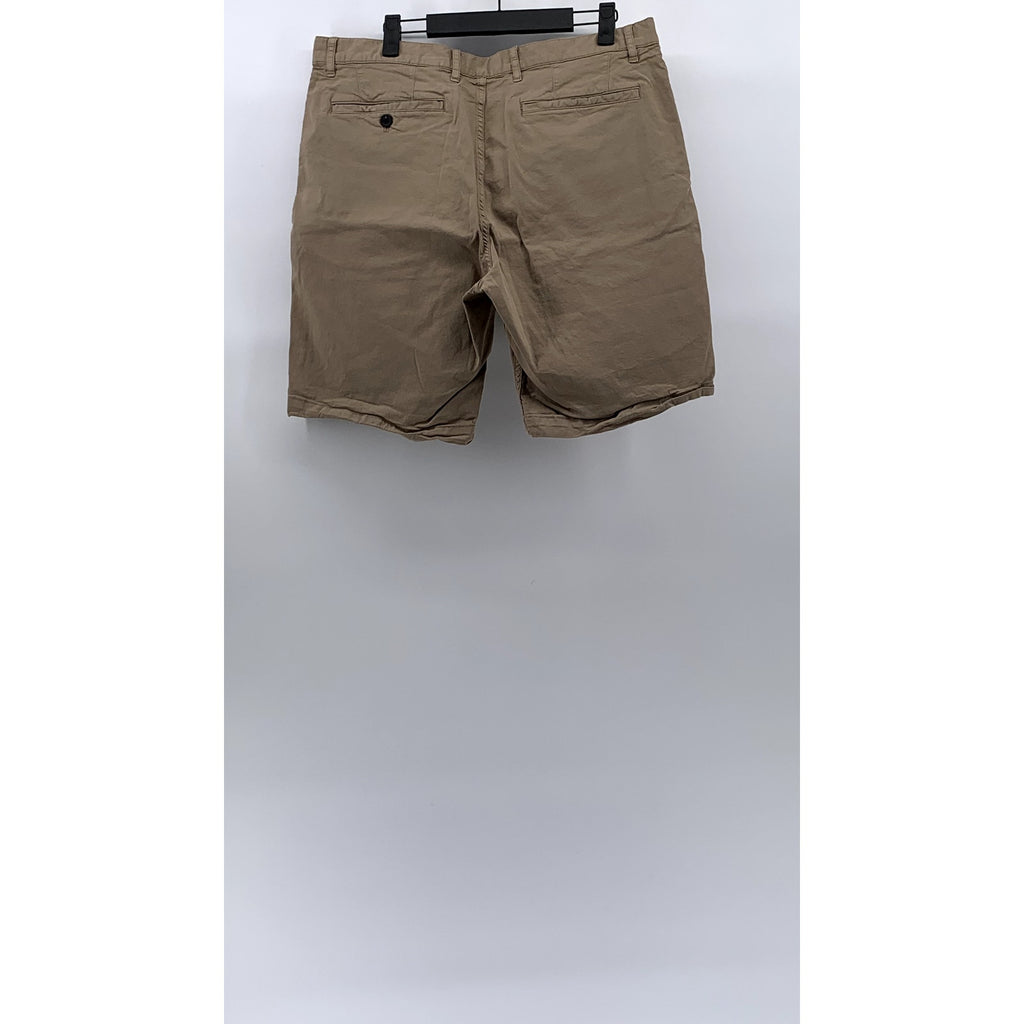 THEORY Men's Tan Brewer Patton Regular-Fit Chino Shorts SZ 34