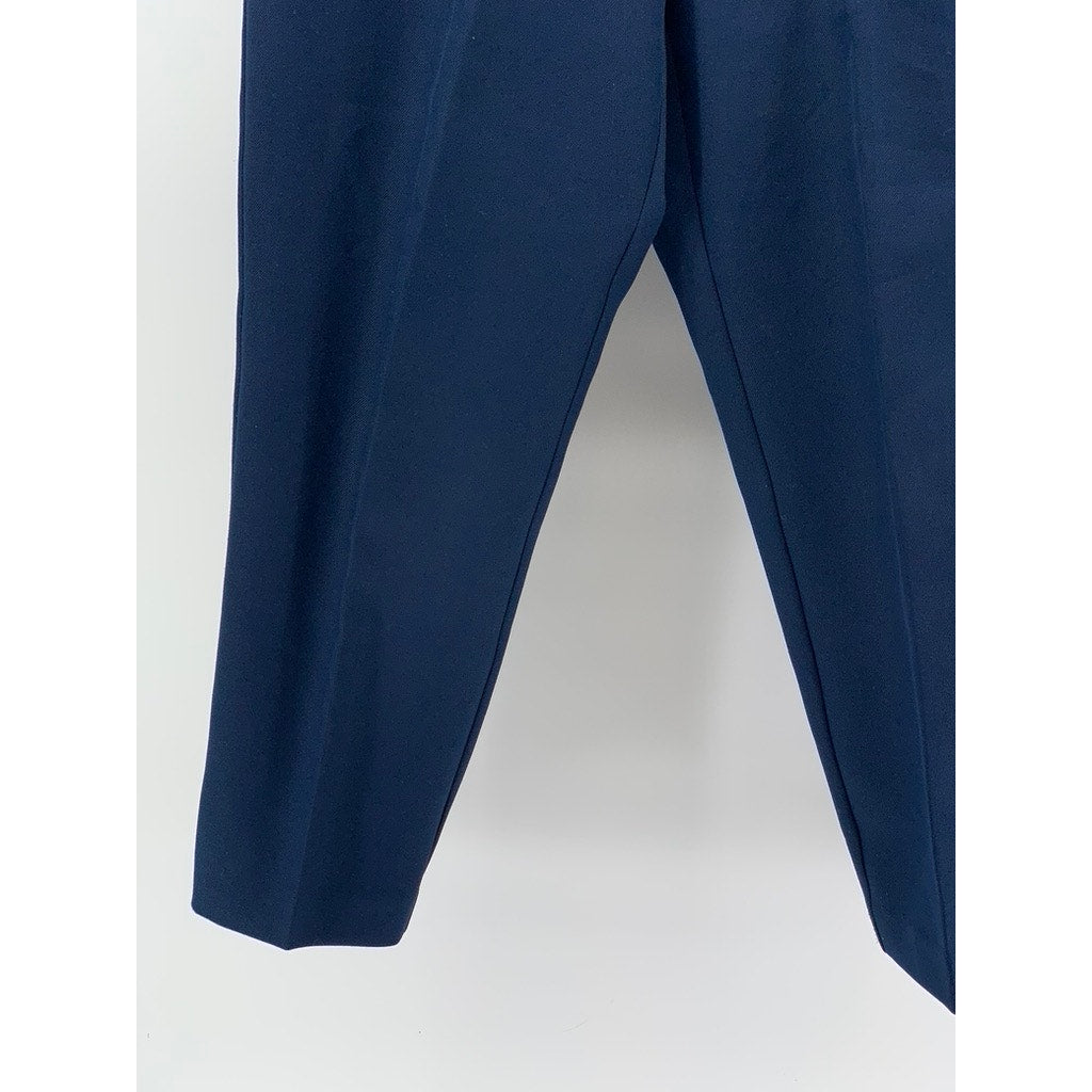 ALFRED DUNNER Women's Navy Solid Straight Classic Pants SZ 10