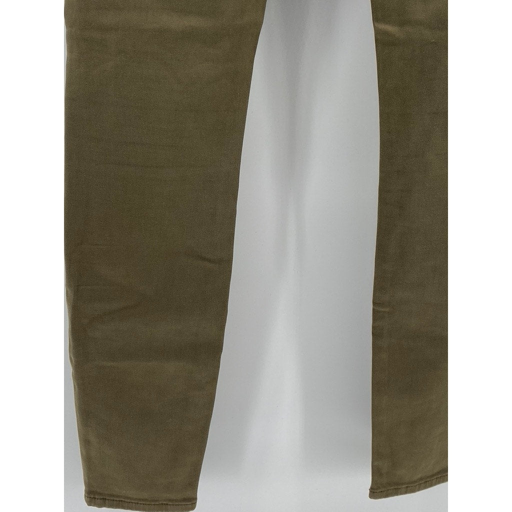 FRAME Women's Washed Army Green Le High Skinny Regular-Fit Jeans SZ 27