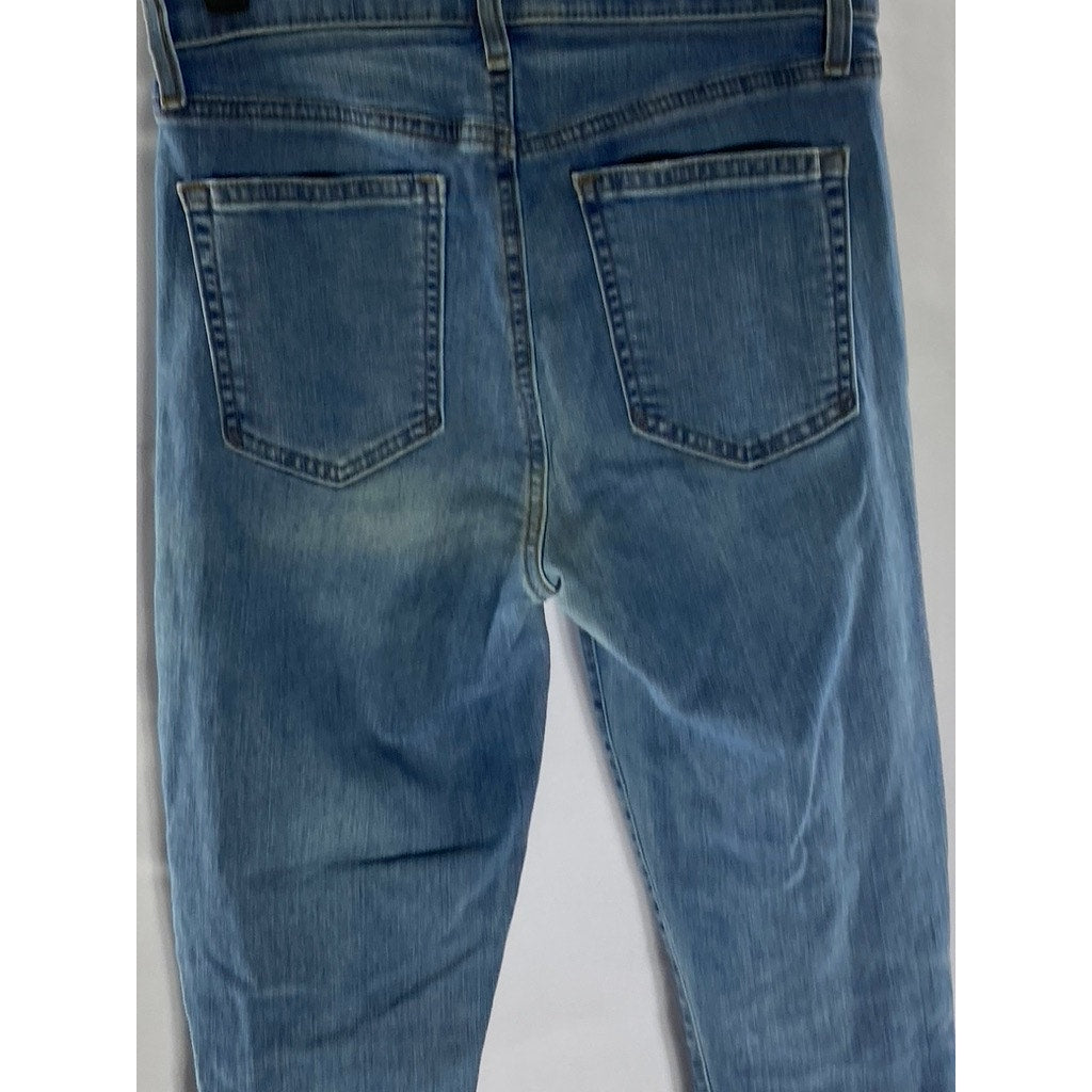 GAP Women's Light Indigo Blue Denim High-Rise Distressed True Skinny Jean SZ 26