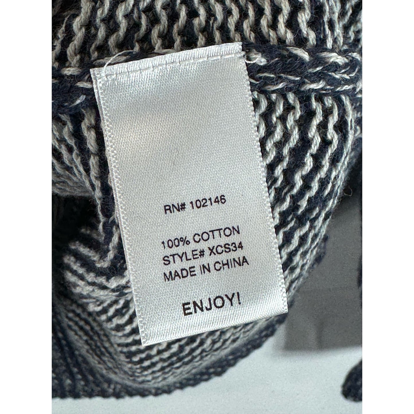 MICHAEL STARS Men's Navy/Gray Suede Yoke Crewneck Knit Pullover Sweater SZ L