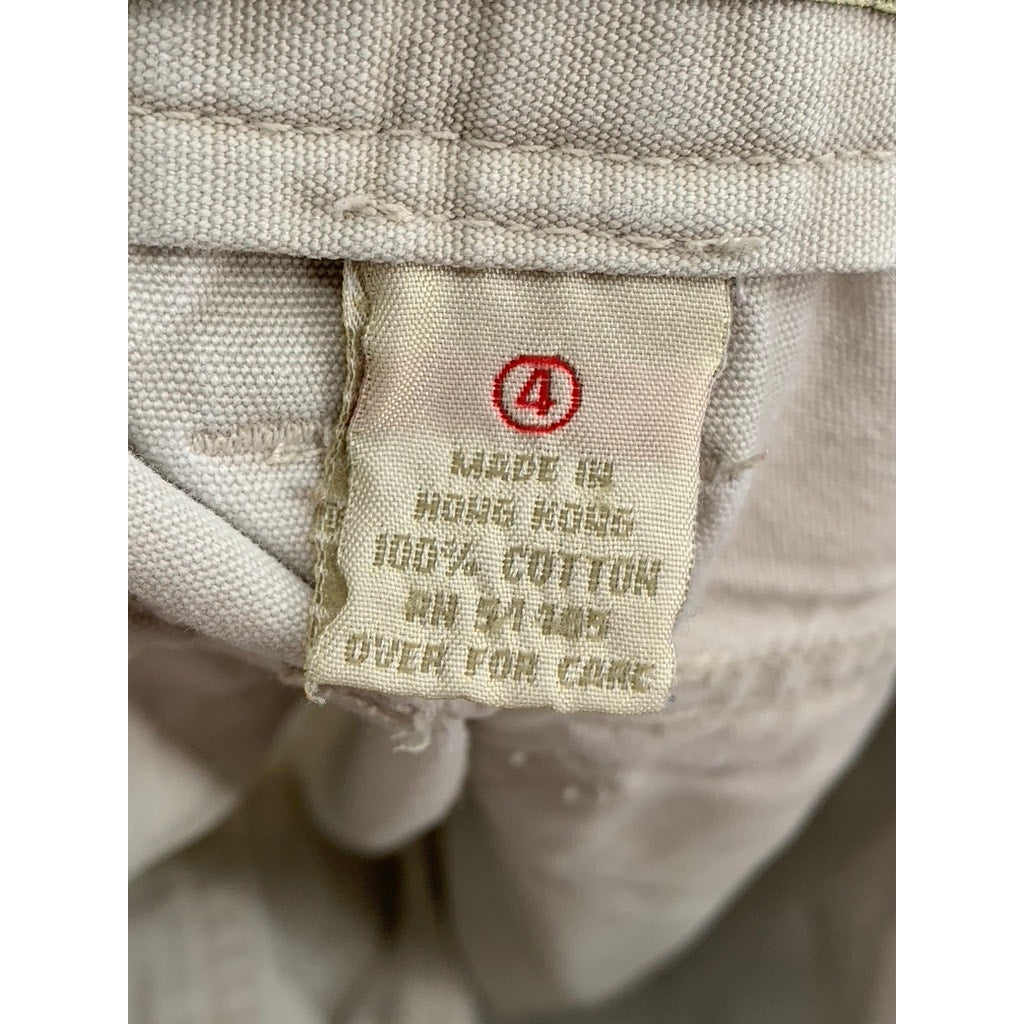 AMERICAN EAGLE Women's Vintage Beige Denim Cargo Shorts SZ 4