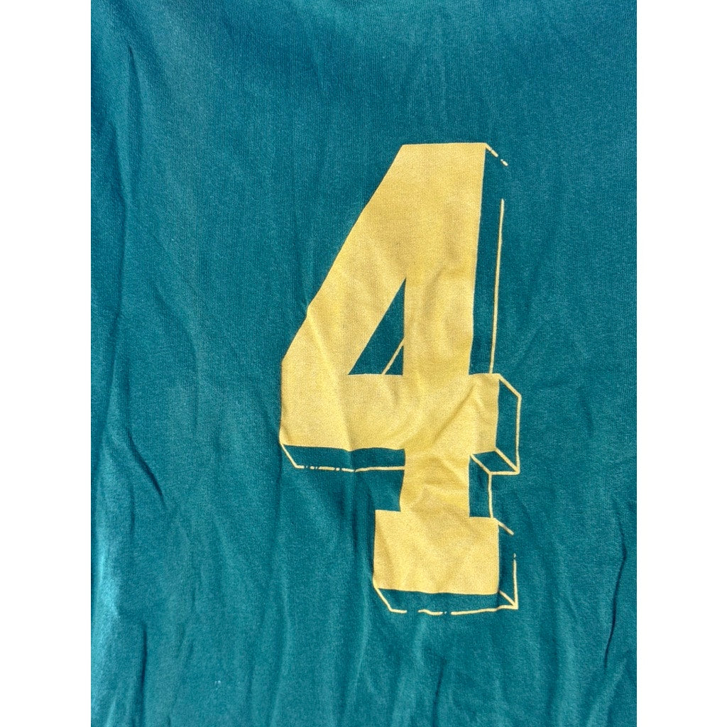 OLD NAVY Women's Green/Yellow #4 Crewneck Short Sleeve Top SZ M