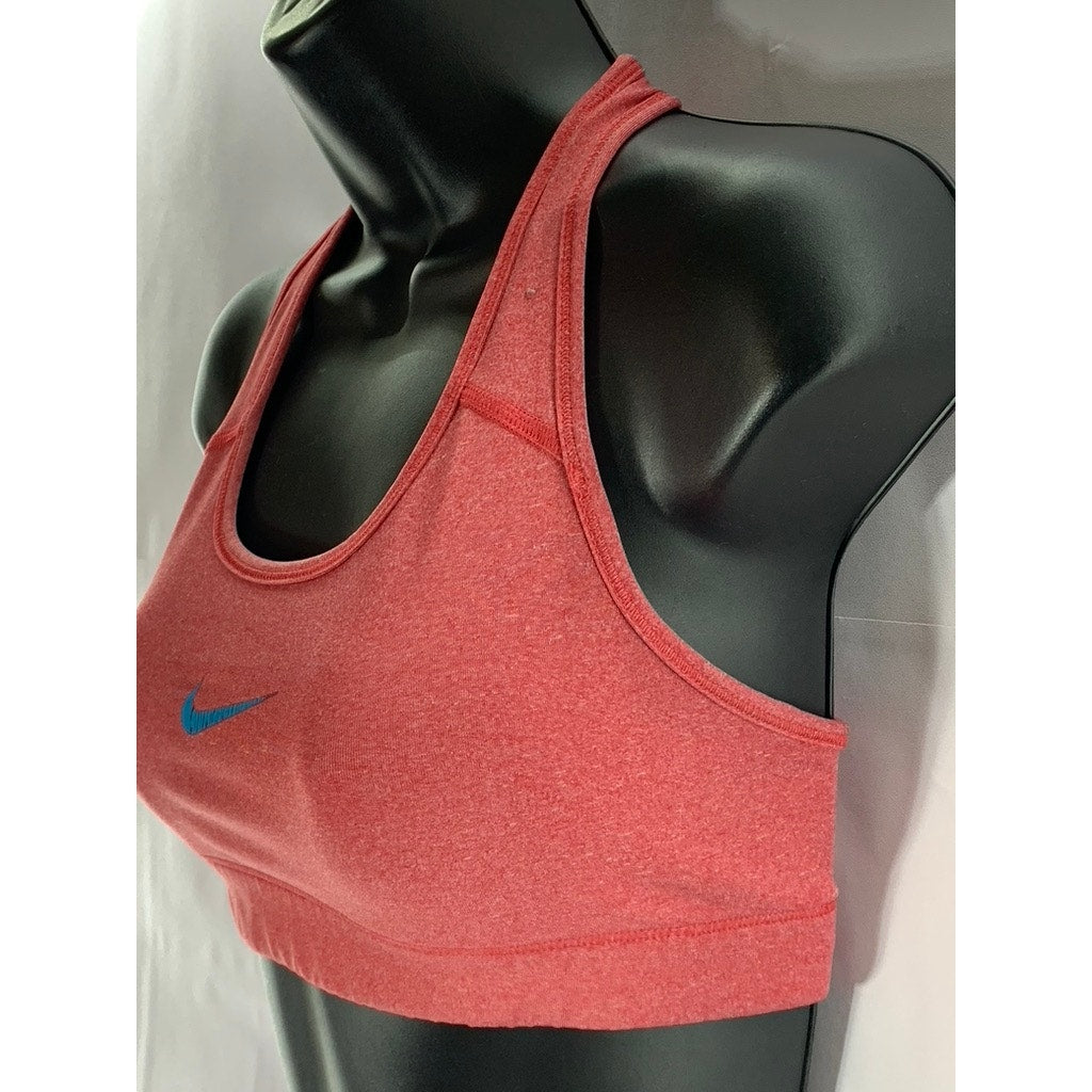 NIKE Women's Red Swoosh Scoop-Neck Dri-Fit Racerback Sports Bra SZ XS